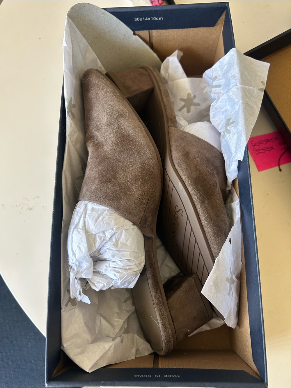 Brand New Splendid Lorelei Tau Suede Pointed Toe kitten block heel Mules size 6